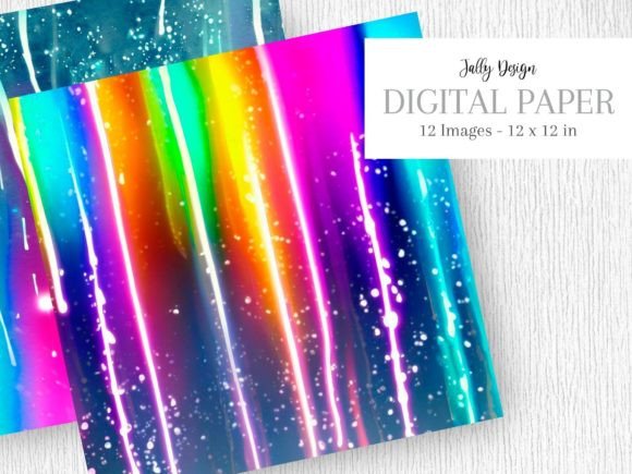 Download Neon Electric Rain with Silver Glitter - Silver glitter Collection