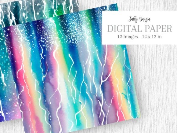 Download Electric Rain, Silver Glitter Watercolor - Silver glitter Collection