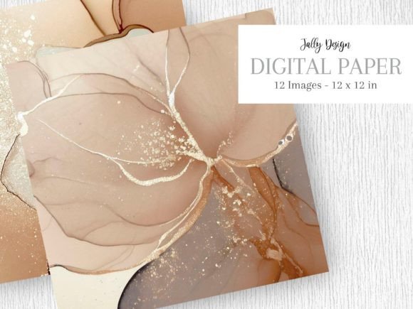 Download Beige Alcohol Ink Flower, Silver Glitter - Silver glitter Collection