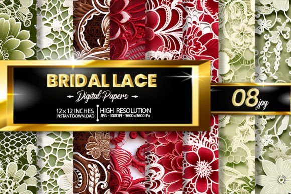 Download Bridal Lace Digital Papers - Bridal lace Collection